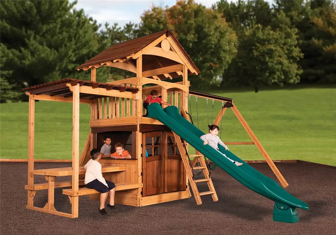 Olympian Treehouse XL 3 Swing Set - Image 1