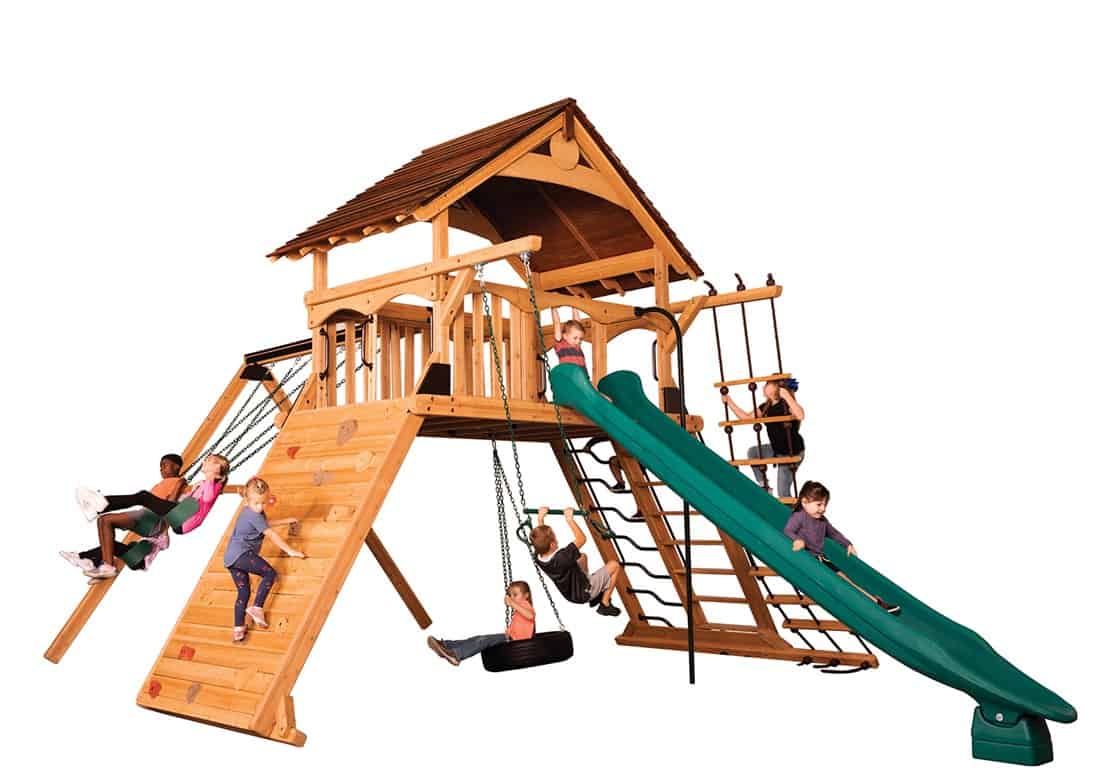 Titan Peak Jumbo 1 w/ Wood Roof Playset - Image 2