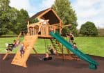 Titan Peak Jumbo 1 w/ Tarp Roof Mahogany Playset