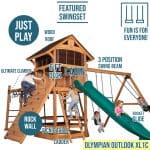 Olympian Outlook XL 1C Wooden Swing Set - Image 6