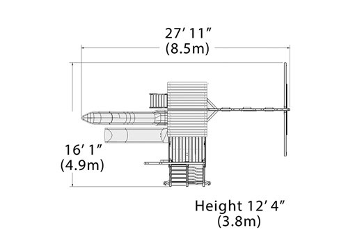 Olympian Outlook XL 3 Wooden Swing Set - Image 3