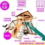 Olympian Peak XL 1 w/ Green Tarp Roof  Playset - Image 4