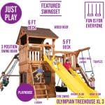 Olympian Treehouse XL 3 Swing Set - Image 7