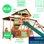 Olympian Treehouse XL 2 Swing Set - Image 9