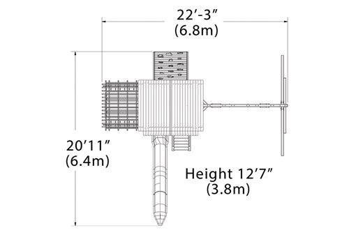 Olympian Treehouse XL 3 Swing Set - Image 6