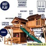 Titan Treehouse XL 10 Swing Set - Image 7