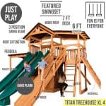 Titan Treehouse XL 4 Swing Set - Image 7