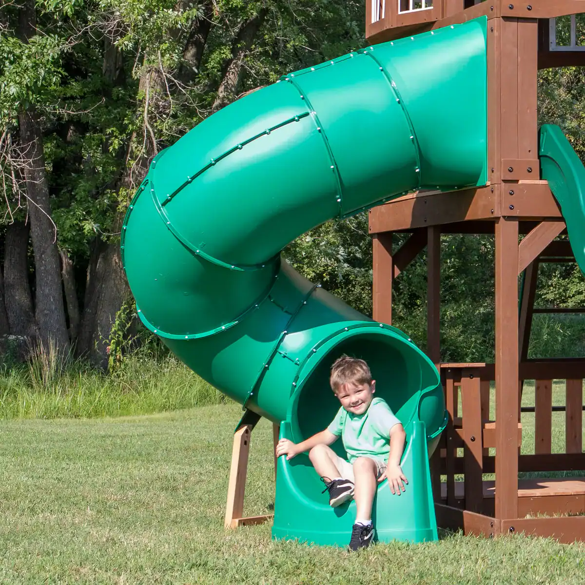 Spiral Left Exit Tube Slide for 5 Foot Decks - Image 4