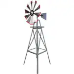 Decorative 11ft Metal Windmill