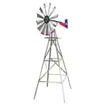 Decorative 11ft Metal Windmill - Image 3