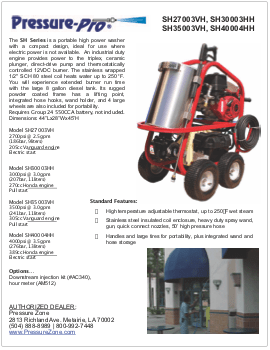Spec Sheet SH Series v2009 pz