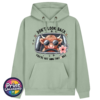 Don't Look Back Highland cow design on sage premium hoodie - Print Unleashed