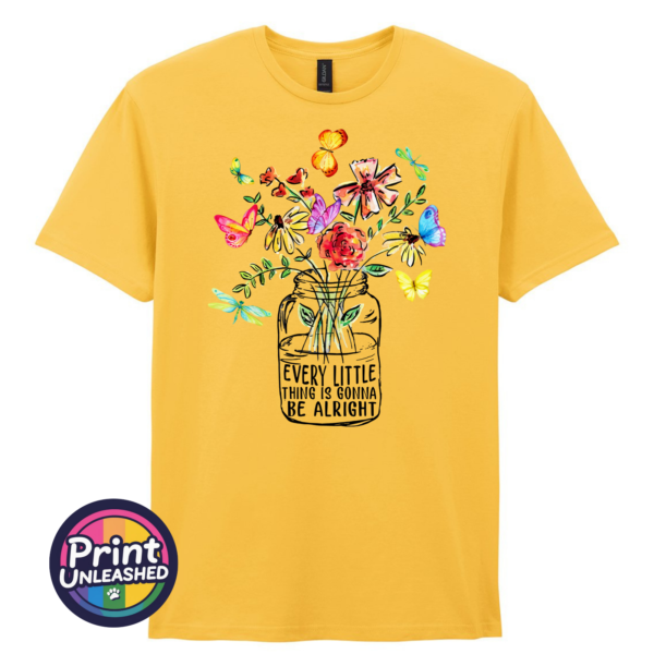 Every Little Thing floral lyric unisex T-shirt yellow - Print Unleashed