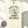 Girls Will Be Girls female praying mantis dark humour design on unisex T-shirt off white - Print Unleashed