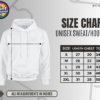 Unisex White Sweat or Hoodie size guide