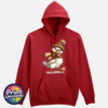 Duck wearing a copper-orange bobble hat and scarf on a softstyle hoodie - Print Unleashed
