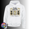 12 new chapters 365 new chances wording with black and gold patterned numbers, bows, flowers and fireworks printed on a white unisex hoodie - Print Unleashed