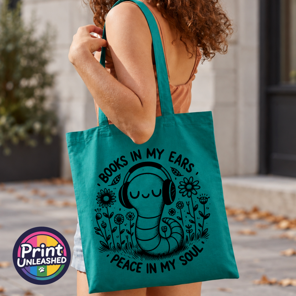 Audiobook Bookworm | Tote Bag