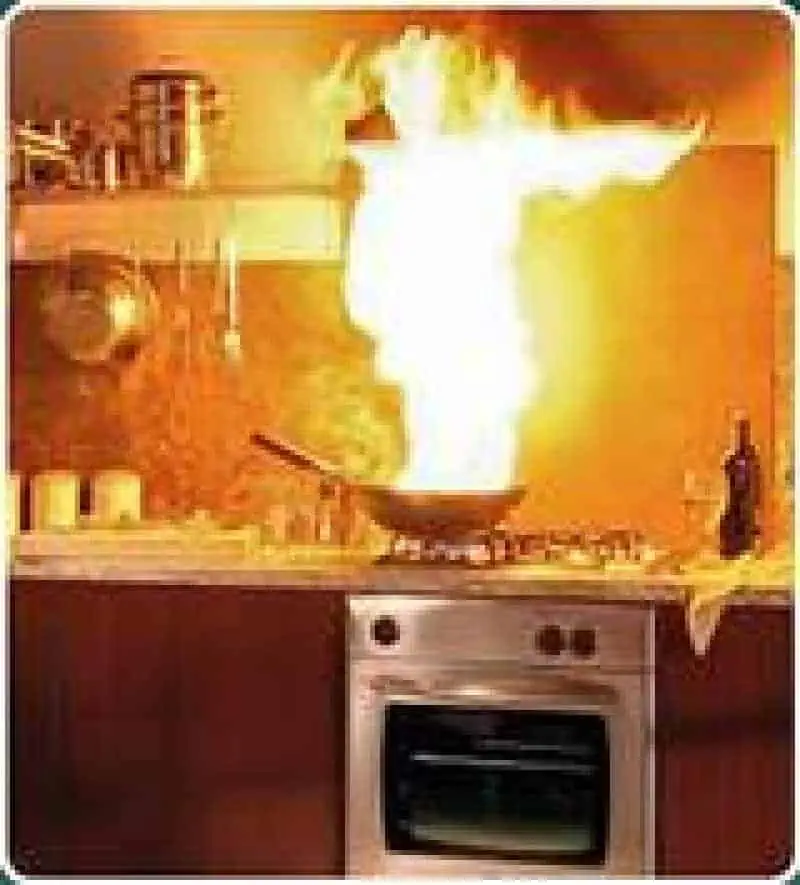 How to put out a grease fire in the kitchen