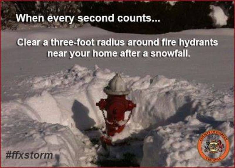 Please clear paths to Hydrants