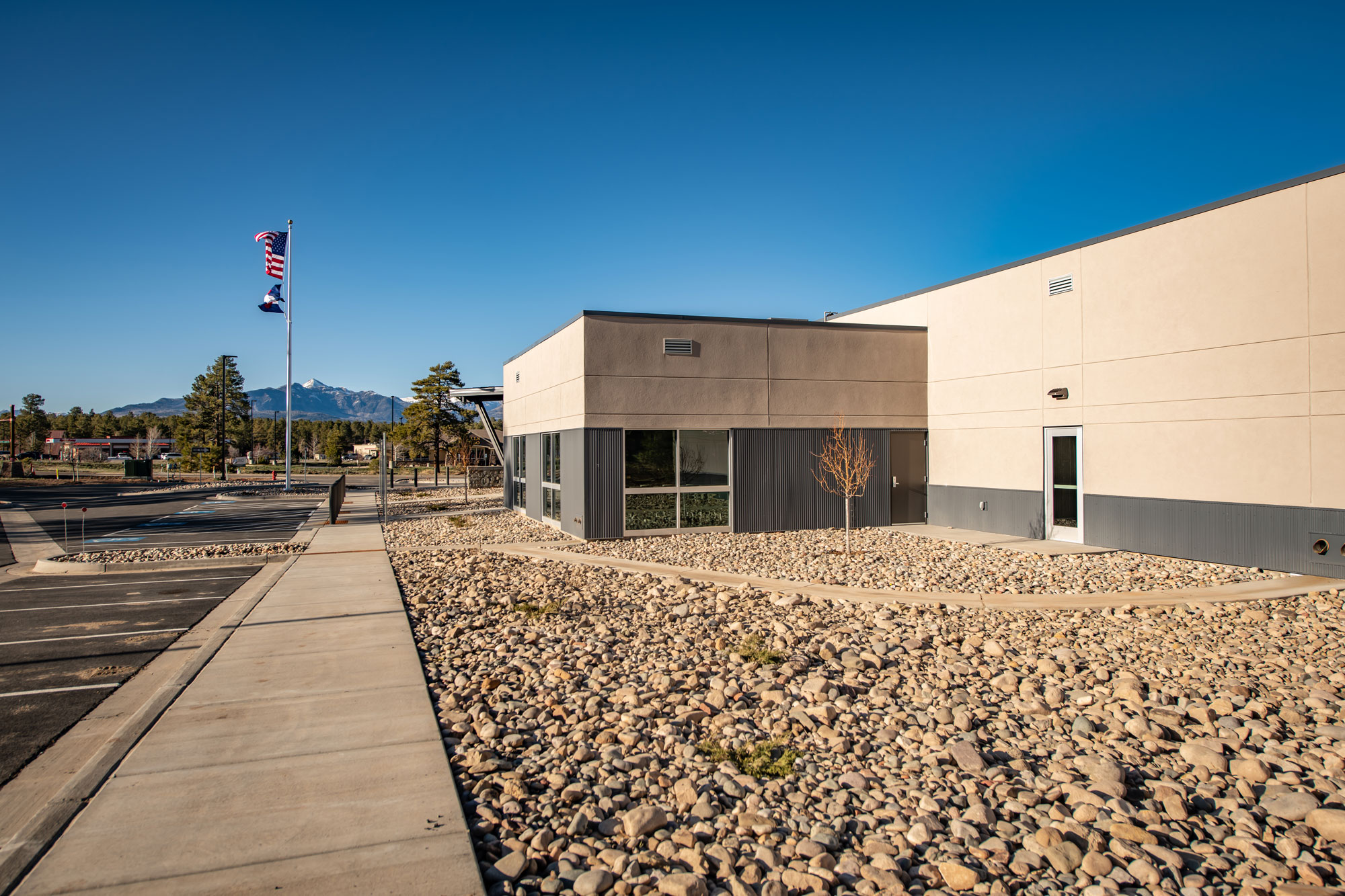 Reynolds Ash + Associates architectural office exterior with modern design and desert landscaping.