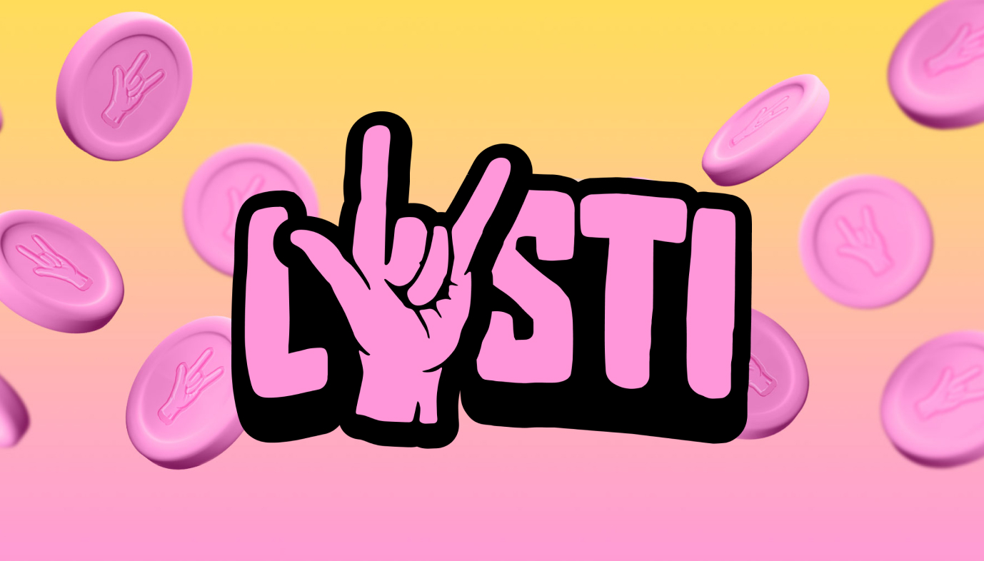 Lysti logo ja taustagrafiikkaa
