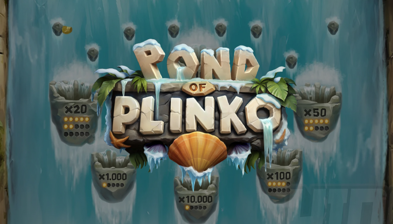 Pond of Plinko -pelin kuva, jossa näkyy lammen, pelilaudan ja graafisia yksityiskohtia.