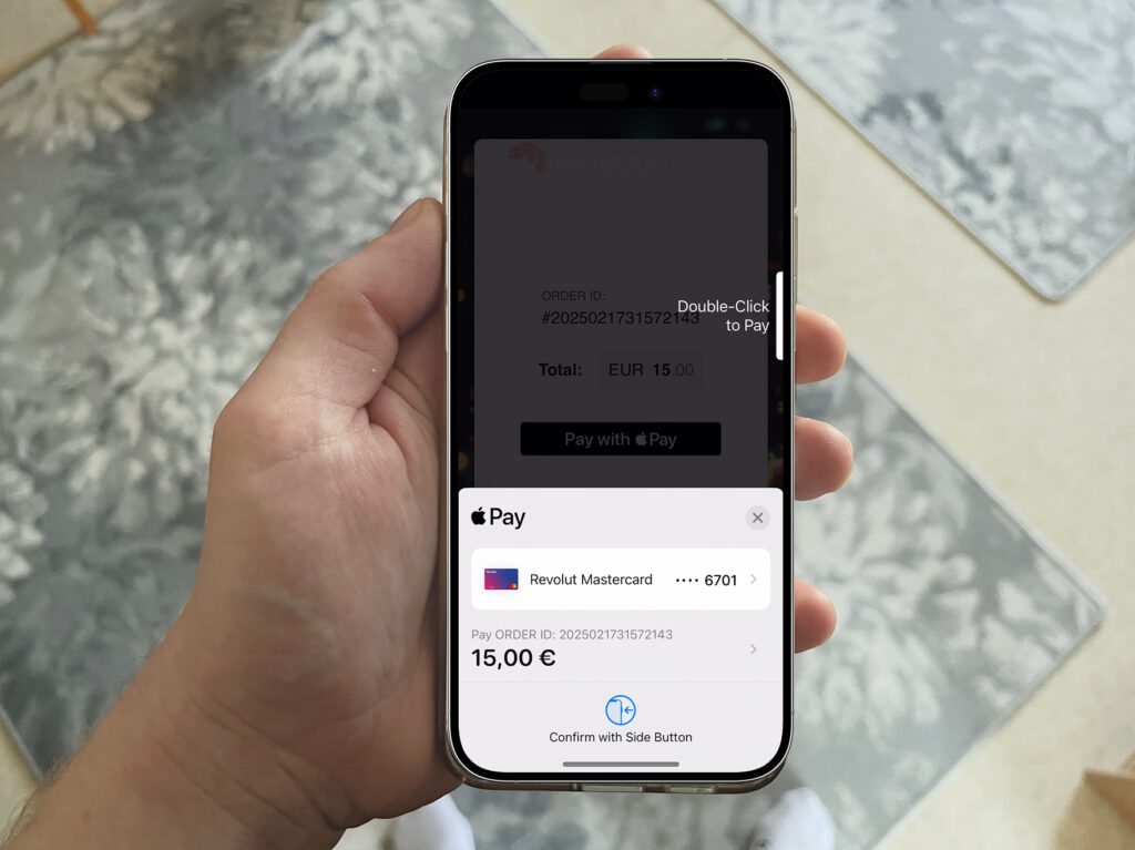Kuvassa käynnissä Apple Pay talletus Arctic Casinolle.