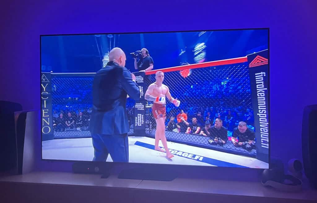 Theo Kolehmainen TV ruudulla.