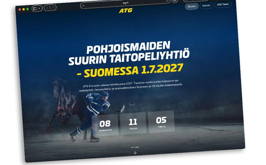 Kuvakaappaus Hippos ATG:n etusivulta.