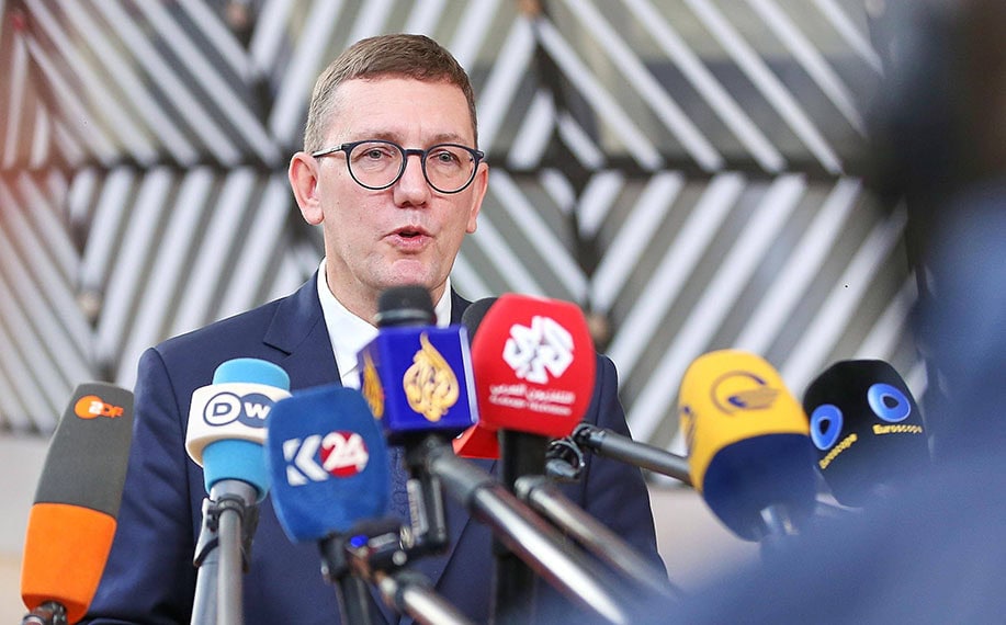 Kuvassa Viron pääministeri Kristen Michal.