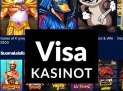 kuvassa kolikkopelejä Visa kasinolta ja teksti Visa kasinot