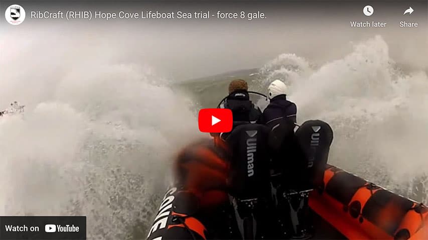 RIBCRAFT Hope Cove Lifeboat Sea Trial - Force 8 Gale RIBCRAFT Hope Cove Lifeboat Sea Trial - Force 8 Gale @ RIBs ONLY - Home of the Rigid Inflatable Boat