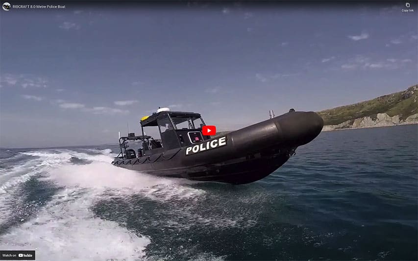 RIB RIBCRAFT 8.0 Meter Police Boat Suzuki Powered RIB RIBCRAFT 8.0 Metre Police Boat Suzuki Powered @ RIBs ONLY - Home of the Rigid Inflatable Boat
