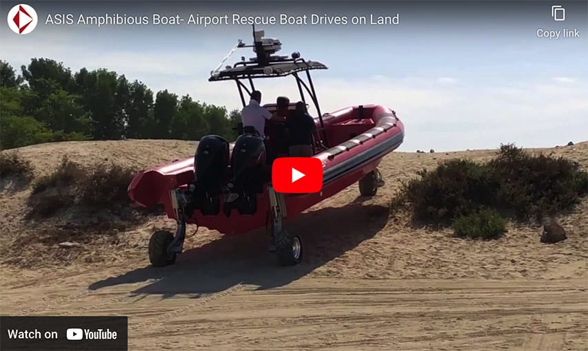Amphibious Boat- Airport Rescue Boat Drives on Land - ASIS Amphibious Boat- Airport Rescue Boat Drives on Land - ASIS @ RIBs ONLY - Home of the Rigid Inflatable Boat