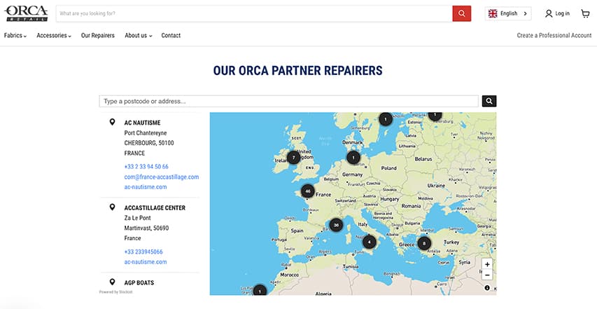 Orca Retail Proudly Works with European Partner Repairers Orca® Retail Repairers Partners @ RIBs ONLY - Home of the Rigid Inflatable Boat