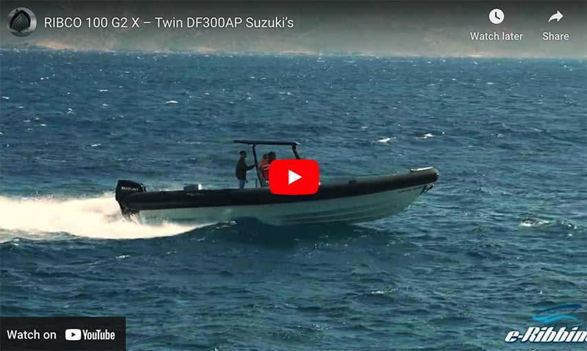 Playful Fast Ribco 100 G2 X RIB Twin DF300AP Suzuki Ribco 100 G2 X RIB Twin DF300AP Suzuki @ RIBs ONLY - Home of the Rigid Inflatable Boat