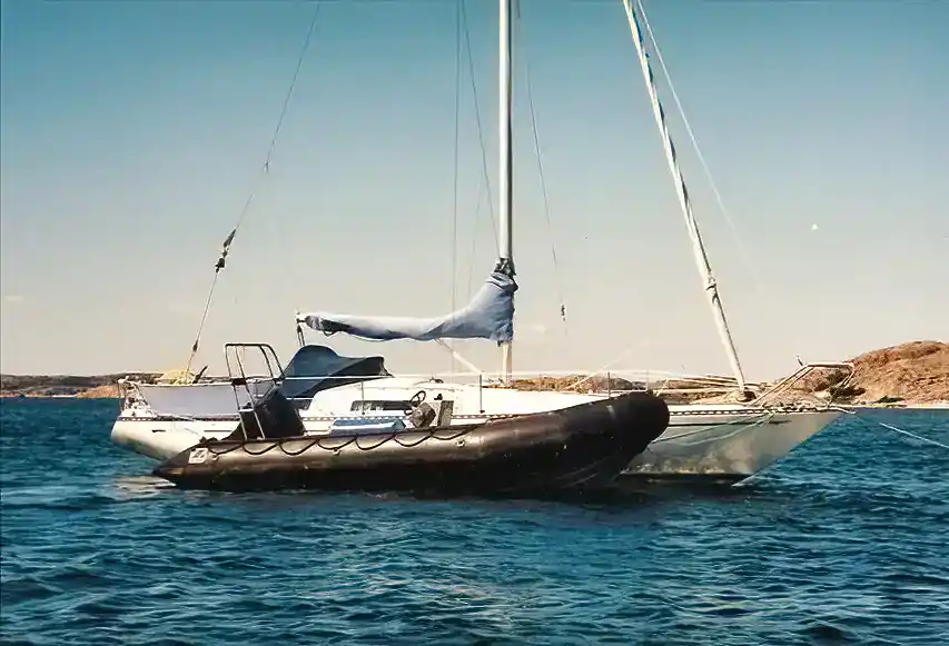 Building a RIB from a “Rubber Boat” up – the Full Story © The Scandinavian Inflatable Boat Club
The RIB finally out at sea