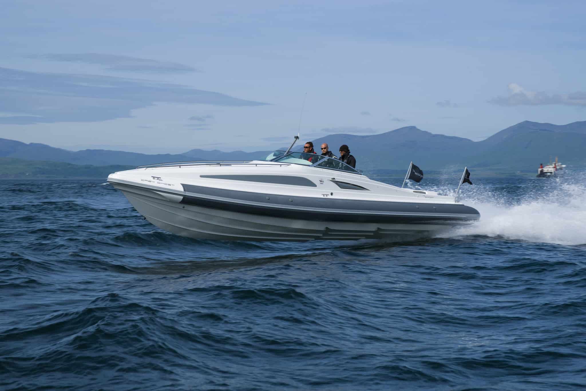 Scorpion Sting, 3 happy faces enjoying the Western Isles at 45 knots @ RIBs ONLY - Home of the Rigid Inflatable Home