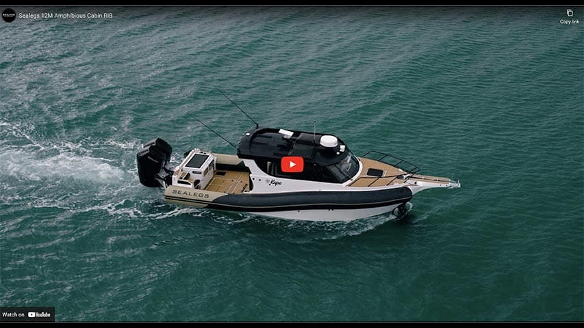 Sealegs 12 m Amphibious Cabin RIB Sealegs 12 m Amphibious Cabin RIB @ RIBs ONLY - Home of the Rigid Inflatable Boat