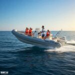 Father with triplets @ RIBs ONLY - Home of the Rigid Inflatable Boat