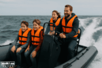 Twins and mother fakes a laugh @ RIBs ONLY - Home of the Rigid Inflatable Boat