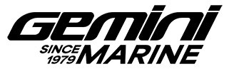 Logo Gemini Marine black @ RIBs ONLY - Home of the Rigid Inflatable Boat