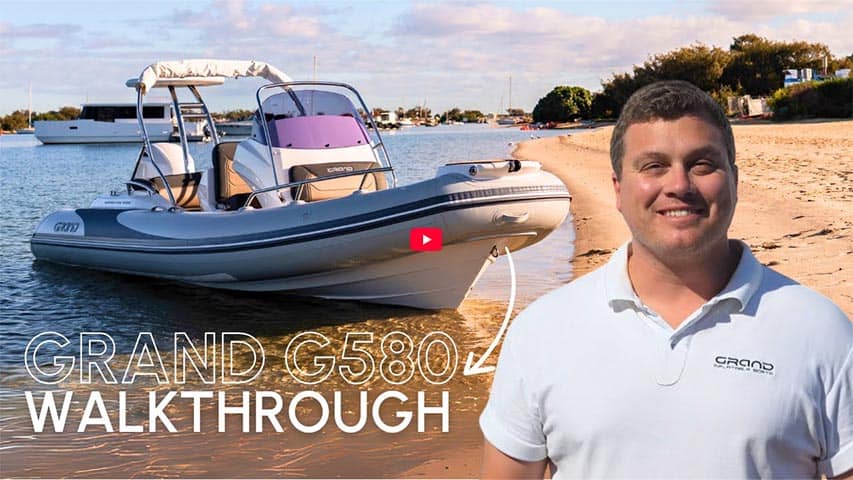 Grand G580: 5.8 Meter RIB Tour Down Under Grand G580: 5.8 Meter RIB Boat Tour Downunder @ RIBs ONLY - Home of the Rigid Inflatable Boat