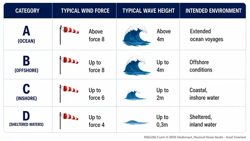 CE Design Categories for Recreational Craft @ RIBs ONLY - Home of the Rigid Inflatable Boat