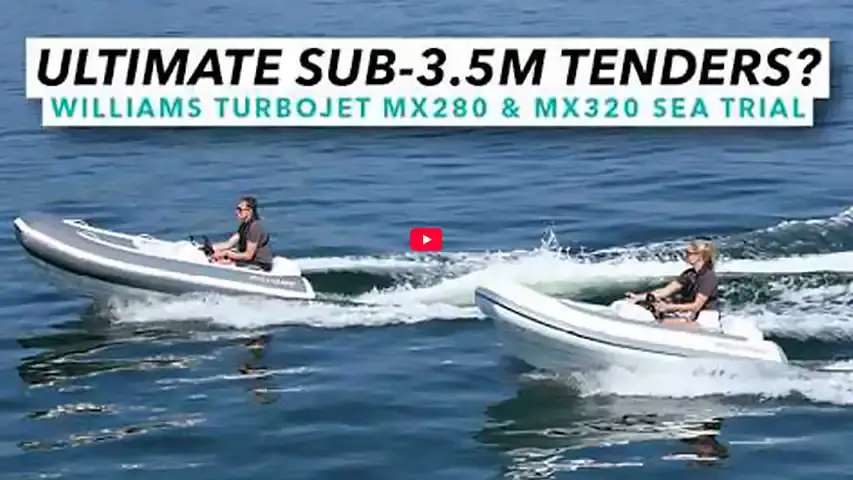 Test: Williams MX320 Jet Tender - 38 Knots From 90 HP Test: Williams MX320 Jet Tender - 38 Knots From 90 HP @ RIBs ONLY - Home of the Rigid Inflatable Boat