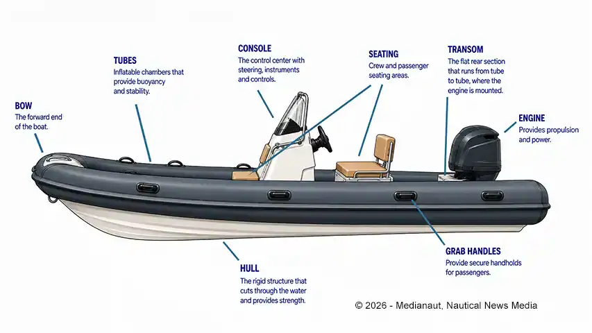 These are RIB anatomy key elements @ RIBs ONLY - Home of the Rigid Inflatable Boat