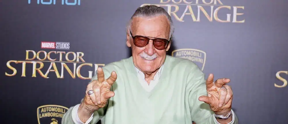 Stan Lee Stan Lee appearing at a Marvel movie premiere