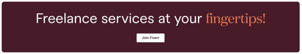 Screenshot from the Fiverr website