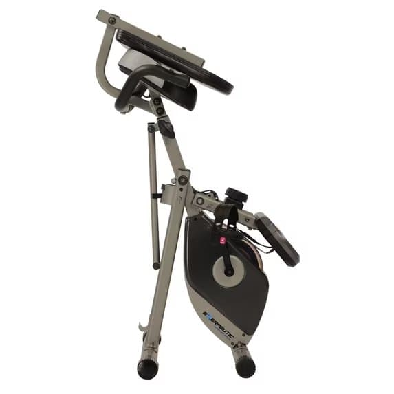 Exerpeutic 400XL folding recumbent exercise bike, shown folded